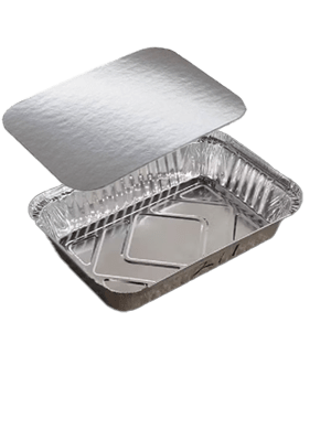 Aluminum Foil Containers F3 (with silver lids)