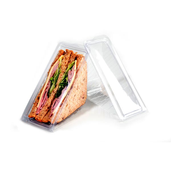 500 Sandwich Wedges Triple Hinged Anson single use Sandwich Packaging Catering 