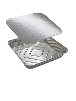 aluminum foil food container with silver lids (F4)