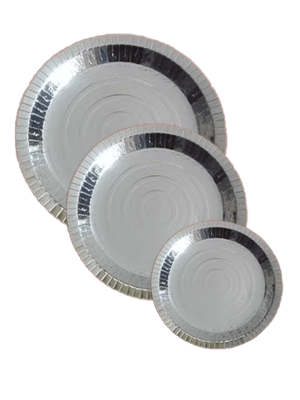 silver paper plates