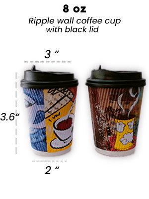 8 oz ripple wall Coffee-Cups