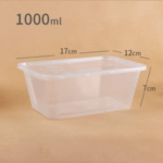 1000 ml Rectangle Disposable Container