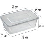 1500 ml Rectangle Disposable Container