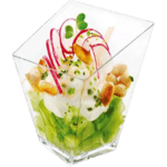 Unique design square Dessert cup (lopside)