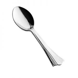 Silver Plastic Disposable Spoon
