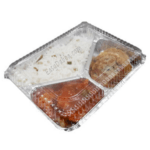 3 portion Foil Containers Lids