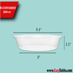2000 ml Round Plastic Food Containers