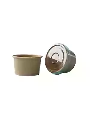1.5 oz Kraft Sauce Cup with Transparent Lid | Eco-Friendly & Leak-Proof