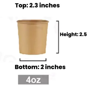 Kraft cup with the lid on
